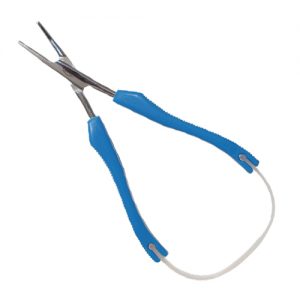 Blue Pliers gripping short nose